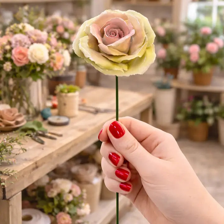 FLOR CER ITALIANA ROSA  CAPODINEMENTE  BRANCO6-7DM