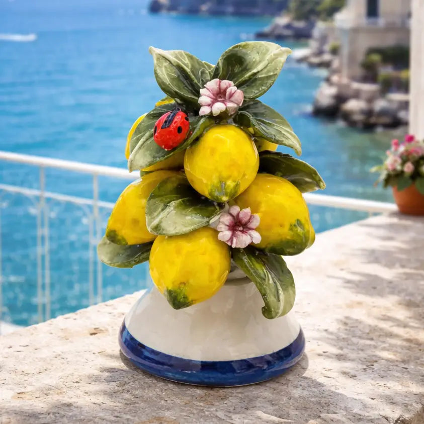 CASCATA DE LIMÕES DE CERAMICA ITALIANA 7 CM