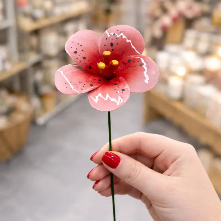 Flor italiana em cerâmica Haste de lírio 6–7 cm – Capodimonte
