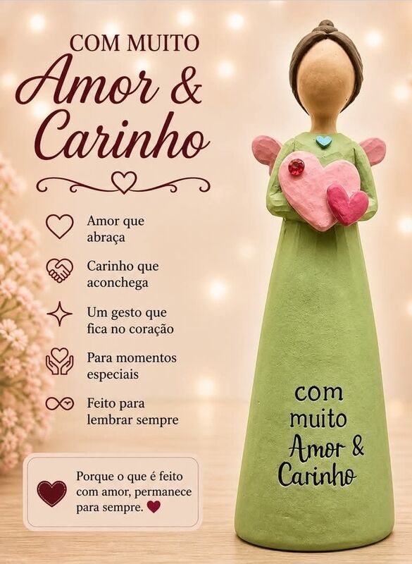 ANJINHA COM MUITO AMOR E CARINHO13 CM