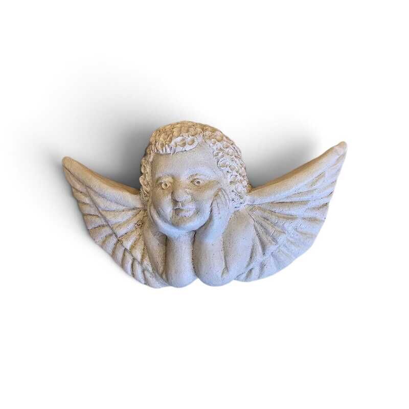 MINI ANJO DE PAREDE BRANCO  15 X 8 CM