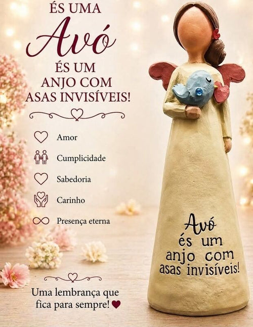 ANJINHA AVÓ ES UM ANJO DE ASAS INVISIVEIS  13 CM