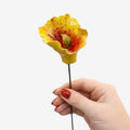 FLOR ITALIANA EM CERAMICA ASTROMERIA 6-7 CM ROSA E GIALLO