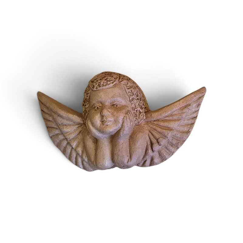 MINI ANJO DE PAREDE BRANCO  15 X 8 CM