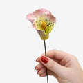 FLOR ITALIANA EM CERAMICA ASTROMERIA 6-7 CM ROSA E GIALLO
