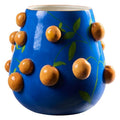 FILLICO - VASO BLUE COM LARANJA ARRAMCIO -CERAMICA