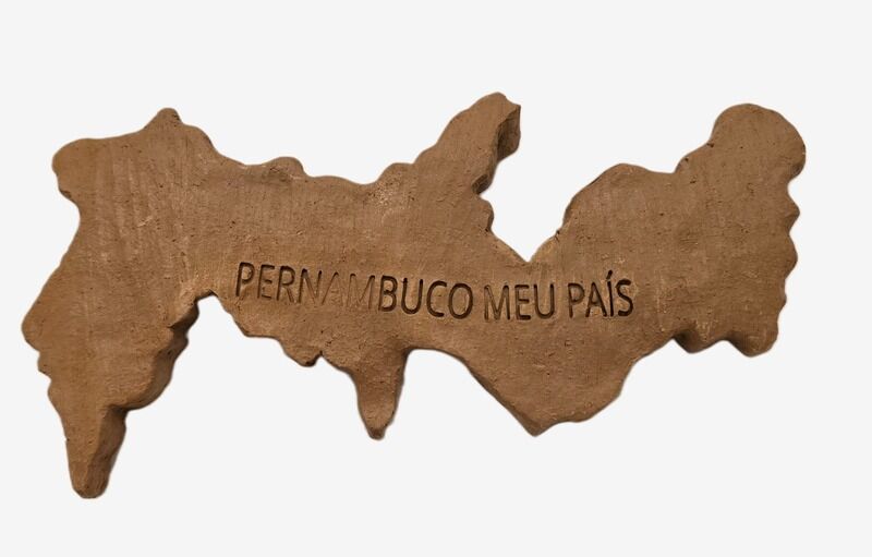 MAPA DE PERNAMBUCO  25 X 12 CM