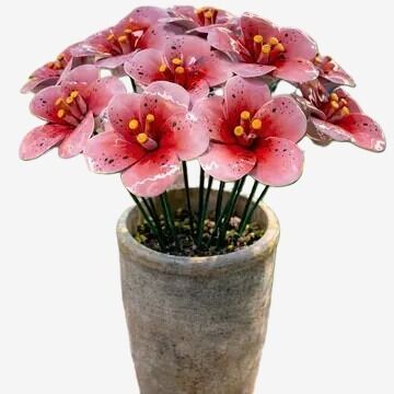 Flor italiana em cerâmica Haste de lírio 6–7 cm – Capodimonte