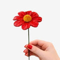 FLOR ITALIANA EM CERAMICA MARGARIDA 6-7 ROSSO