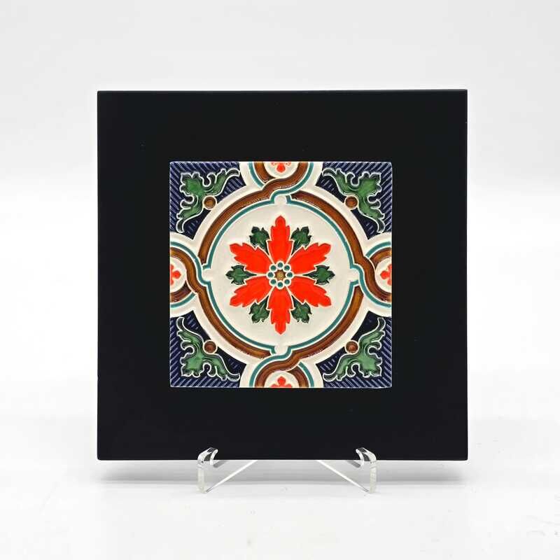 AZULEJO TELMO PEREIRA MOD AZ 27 - COM MOLDURA CORES 4